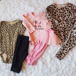 Baby girl bundle animal print
